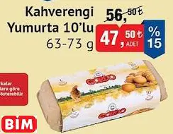 KAHVERENGİ YUMURTA 10'LU 63-73 G